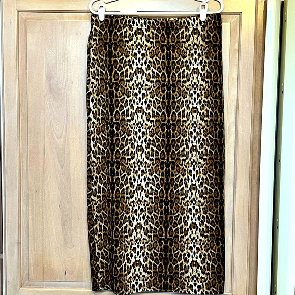 None Dresses & Skirts - LEOPARD PRINT STRETCH TUBE SKIRT, MAXI LENGTH SIZE 2X